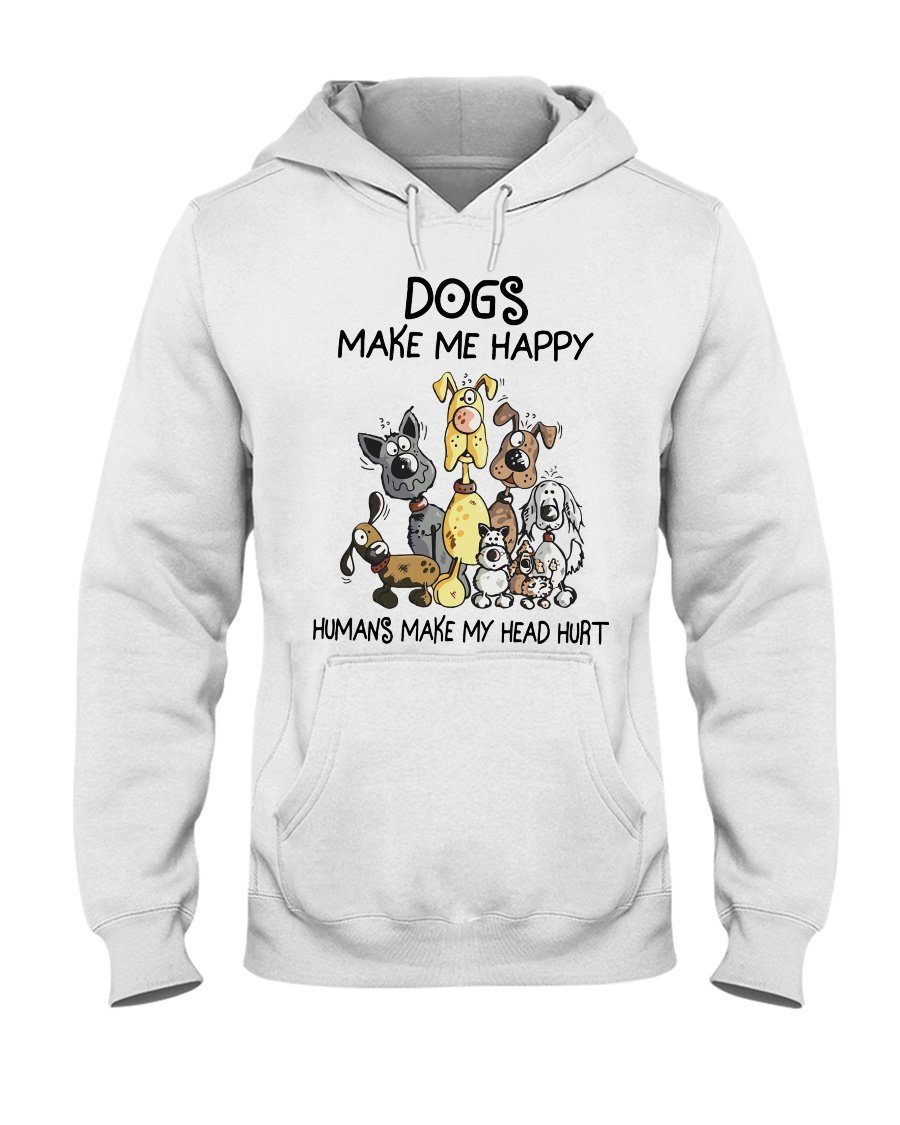 DOGS MAKE ME HAPPY - HOODIE - DOGSTROM