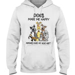 DOGS MAKE ME HAPPY - HOODIE - DOGSTROM