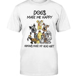 DOGS MAKE ME HAPPY T-SHIRT - DOGSTROM