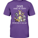 DOGS MAKE ME HAPPY T-SHIRT - DOGSTROM