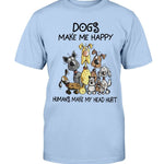 DOGS MAKE ME HAPPY T-SHIRT - DOGSTROM