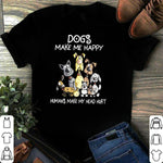 DOGS MAKE ME HAPPY T-SHIRT - DOGSTROM