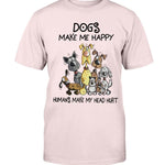 DOGS MAKE ME HAPPY T-SHIRT - DOGSTROM