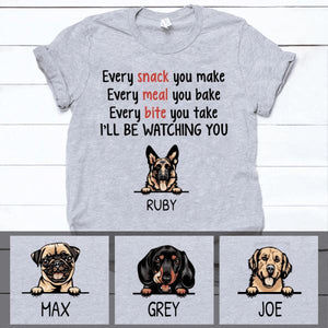 Personalized Dog Watching You T-shirt - DOGSTROM