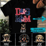 Personalized Dog Mom America Tee