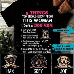Personalized Dog Mom Tee