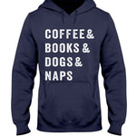 COFFEE BOOKS DOGS & NAPS - HOODIE - DOGSTROM