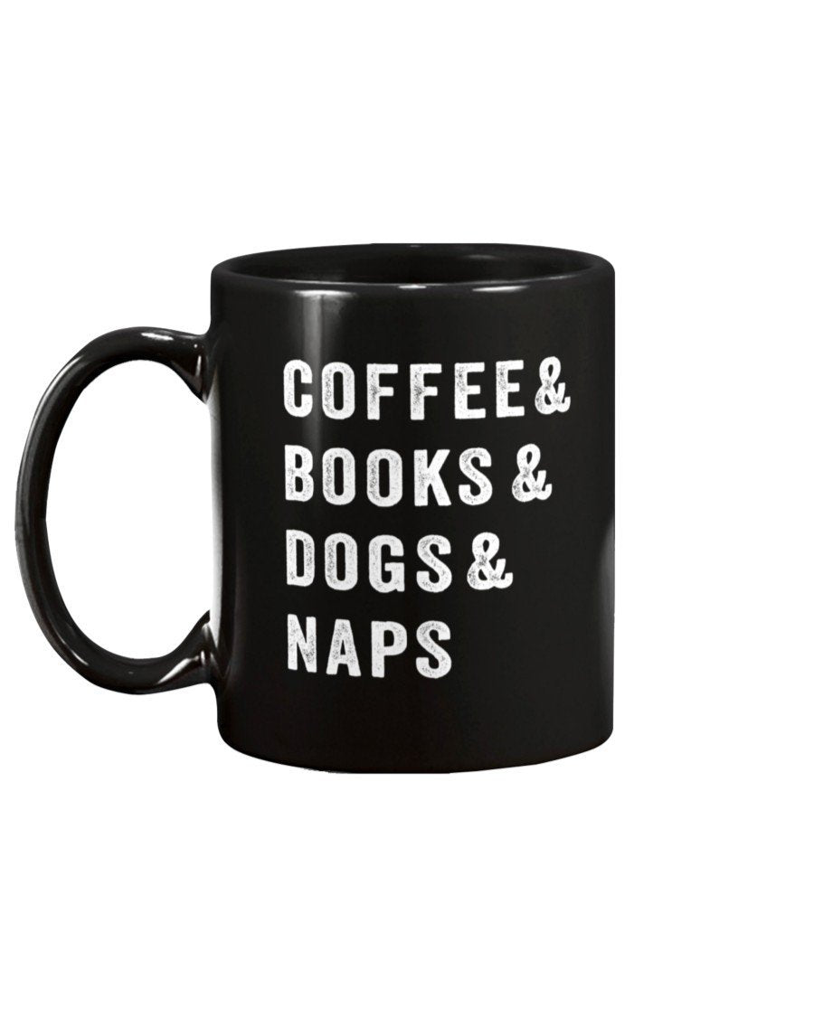 Coffee Books Dogs Naps Mug - DOGSTROM