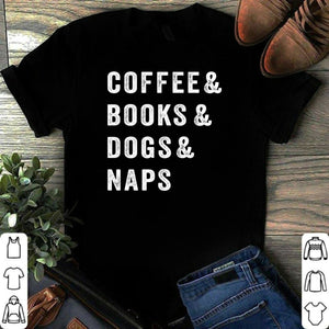 COFFEE BOOKS DOGS & NAPS - PREMIUM TEE - DOGSTROM