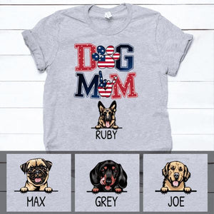 Personalized American Dog Mom T-shirt - DOGSTROM