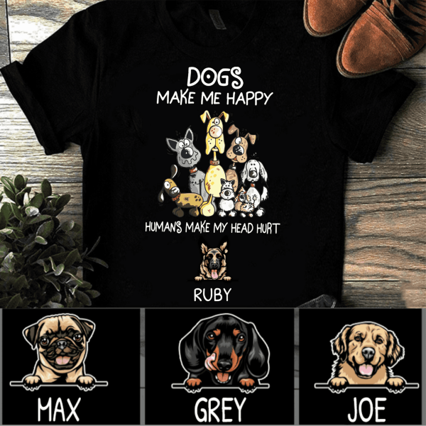 Personalized Dog Happy Tee - DOGSTROM