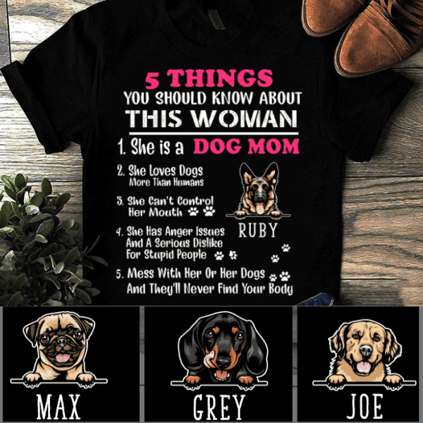 Personalized Dog Mom Tee - DOGSTROM
