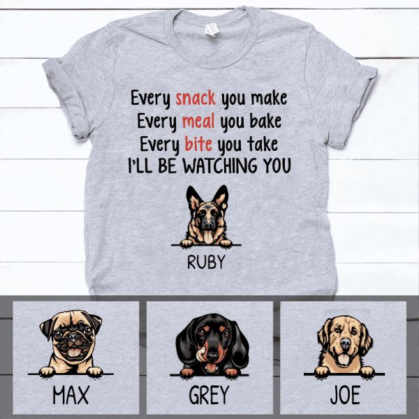 Personalized Dog Watching You T-shirt - DOGSTROM
